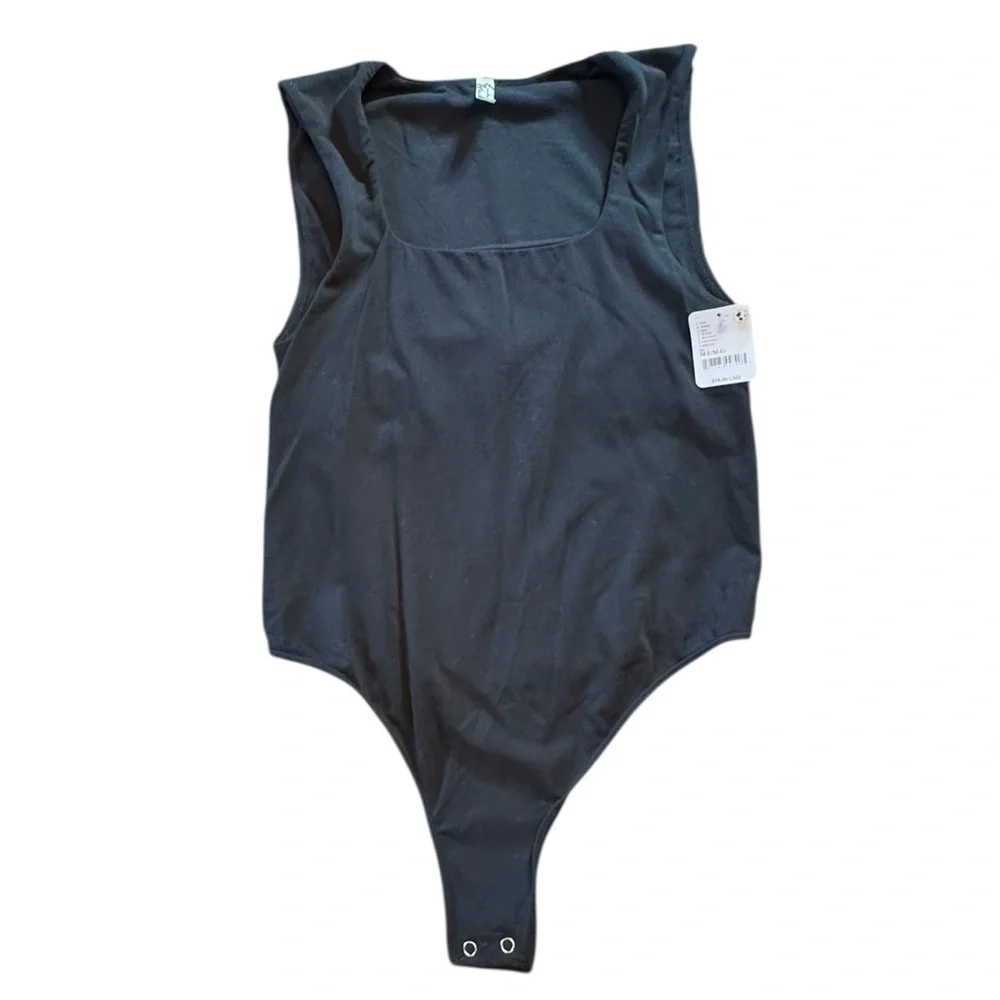 Free People Intimately NWT Luna Tencel Square-Neck Bodysuit - Picture 5 of 10
